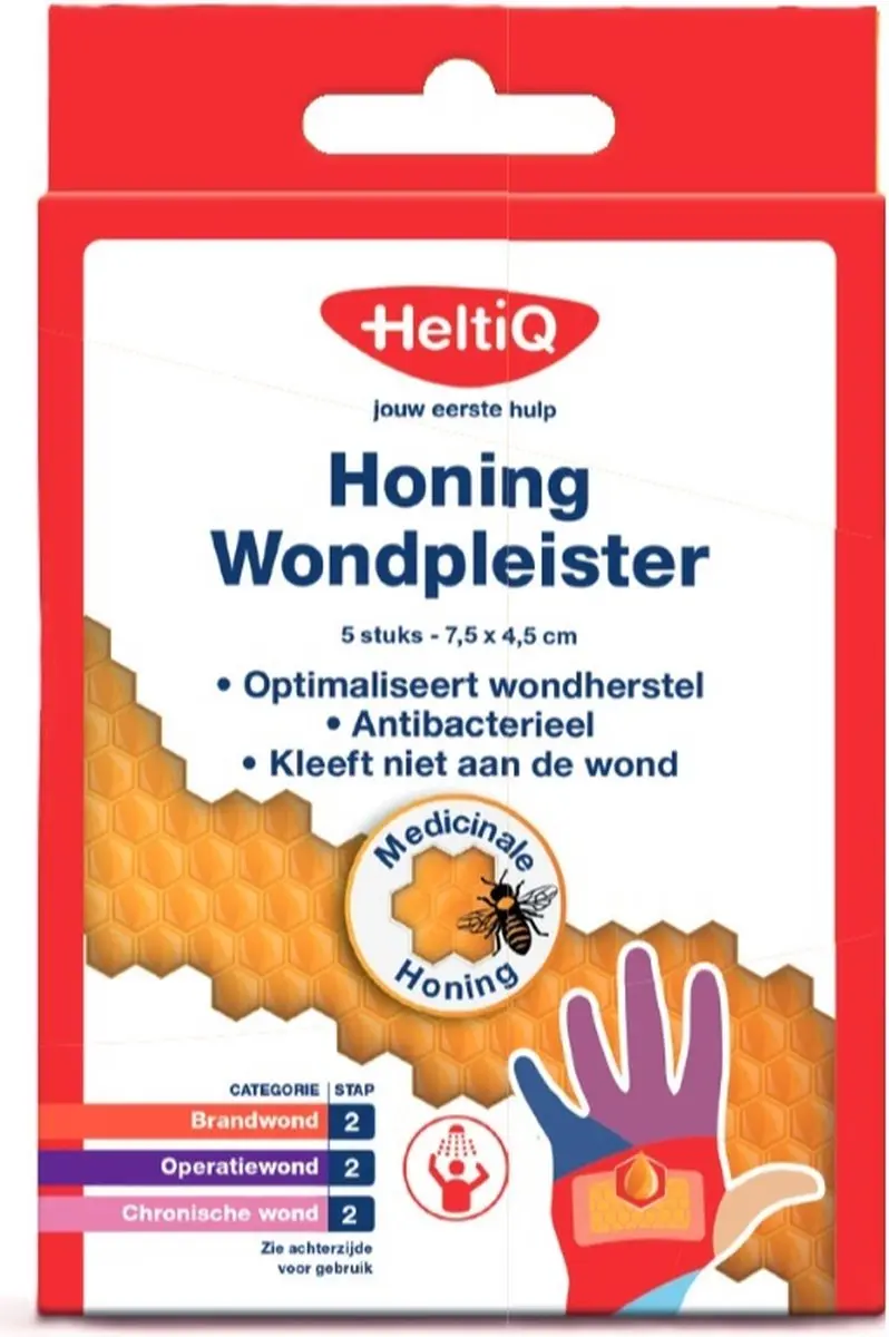 Heltiq Honing Wondpleister - 5 Stuks