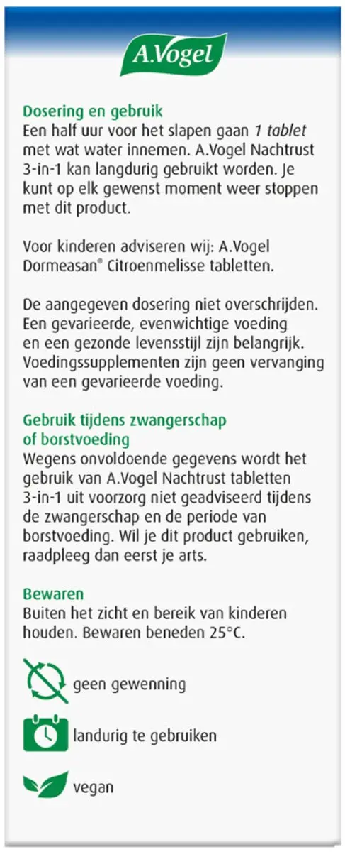 A.Vogel Dormeasan Nachtrust 3-in-1 - 60 Tabletten