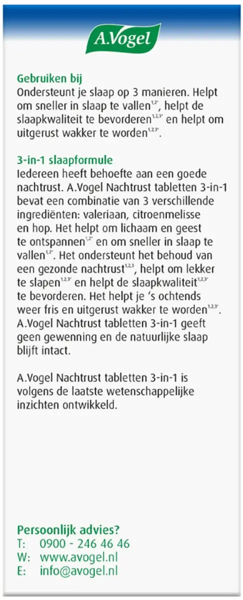 A.Vogel Dormeasan Nachtrust 3-in-1 - 60 Tabletten