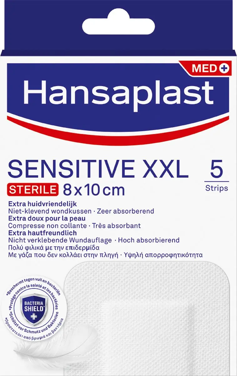 Hansaplast Sensitive XXL Pleisters 8x10cm