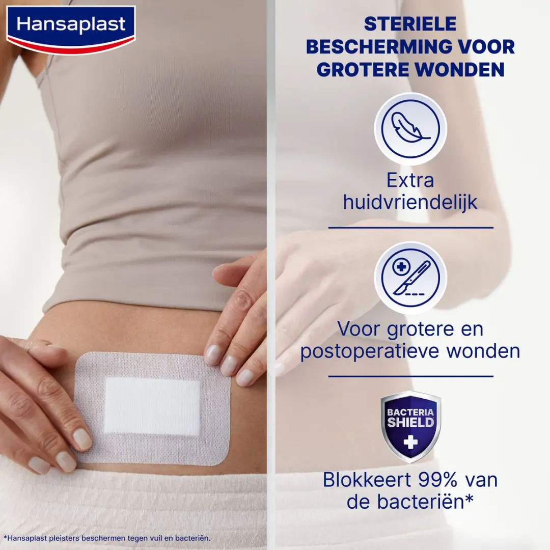 Hansaplast Sensitive XXL Pleisters 8x10cm - 5 Stuks