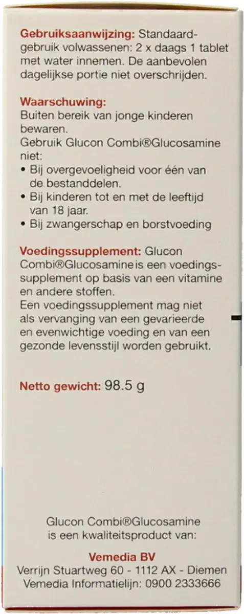 Glucon Combi Glucosamine + Vitamine C 60 Tabletten
