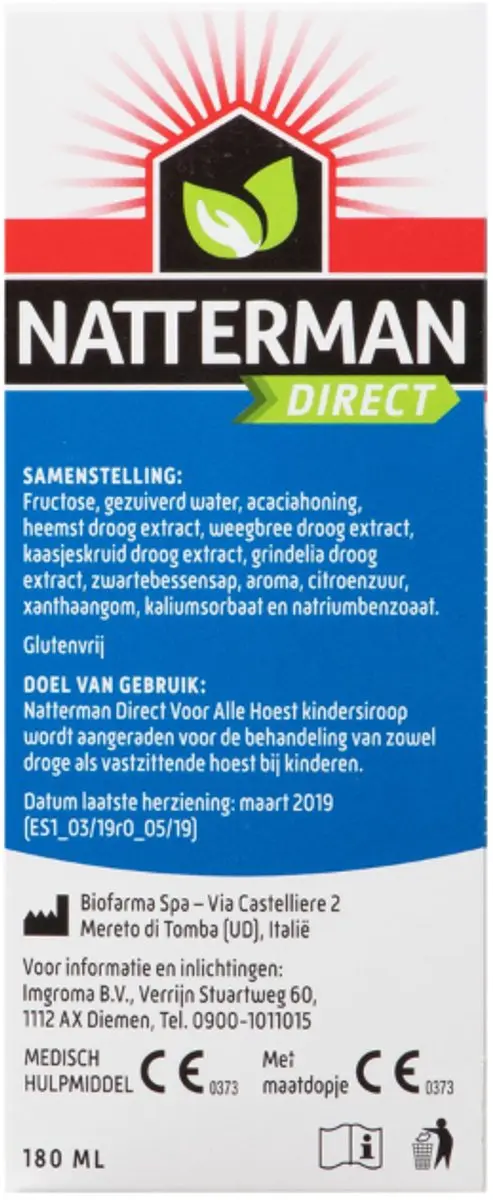 Natterman Direct Voor Alle Hoest Drank 180ml