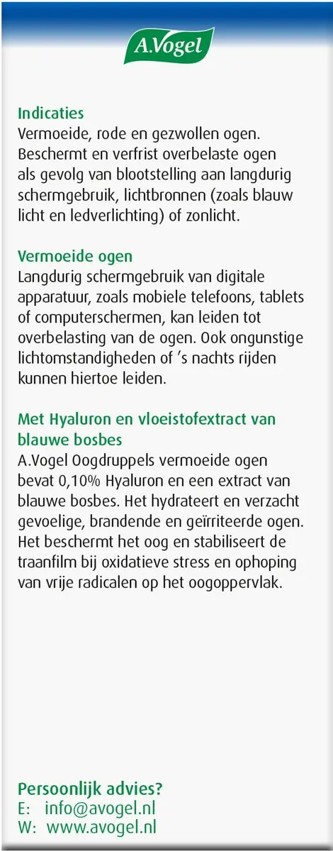 A.Vogel Oogdruppels Vermoeide Ogen 10ml