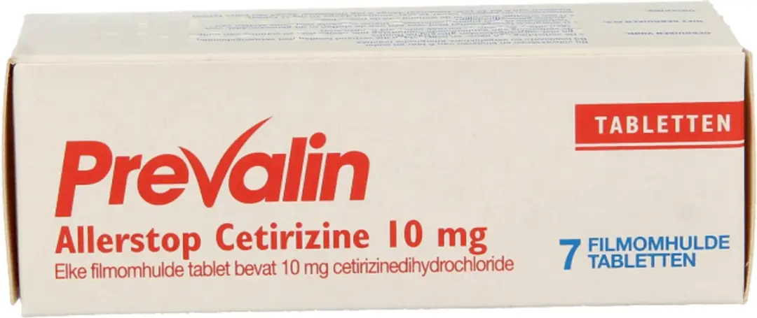 Prevalin Allerstop Cetirizine 10mg Allergietabletten - 7 Stuks