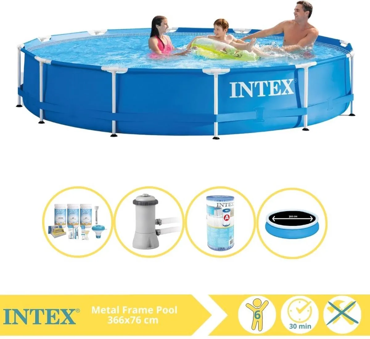 Intex Metal Frame Zwembad 366x76cm