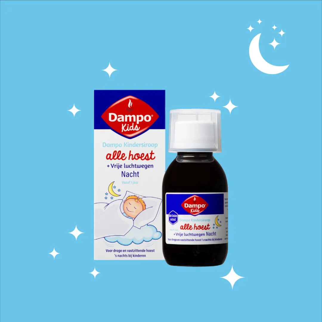 Dampo Kids Nacht Hoestsiroop 100ml - Droge/Vastzittende Hoest