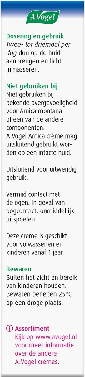 A.Vogel Arnica Crème 30g - Bij Blauwe Plekken