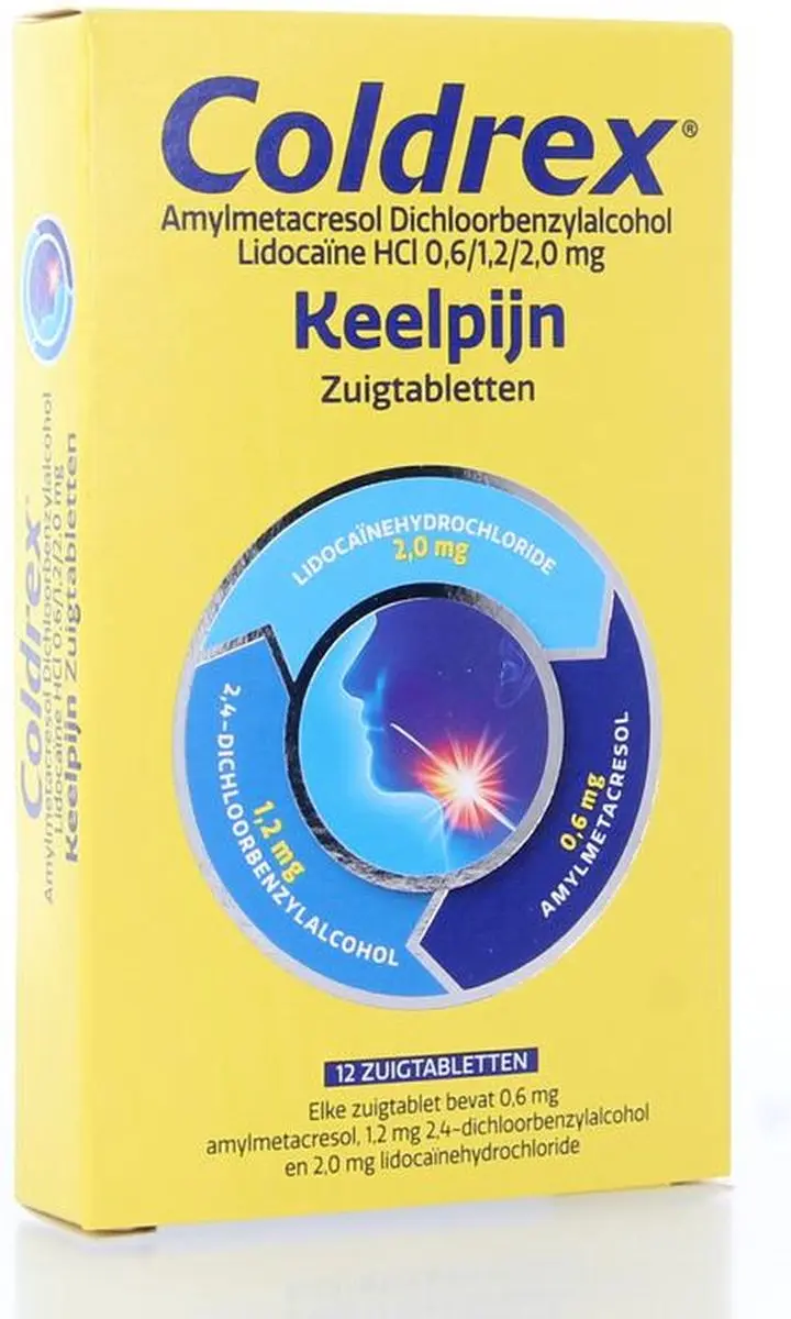 Coldrex Keelpijn Zuigtabletten - 12 Stuks