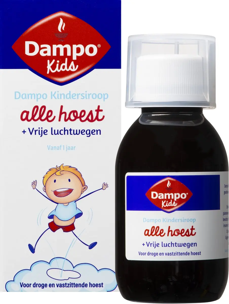 Dampo Kids Kindersiroop Alle Hoest + Vrije Luchtwegen 100ml
