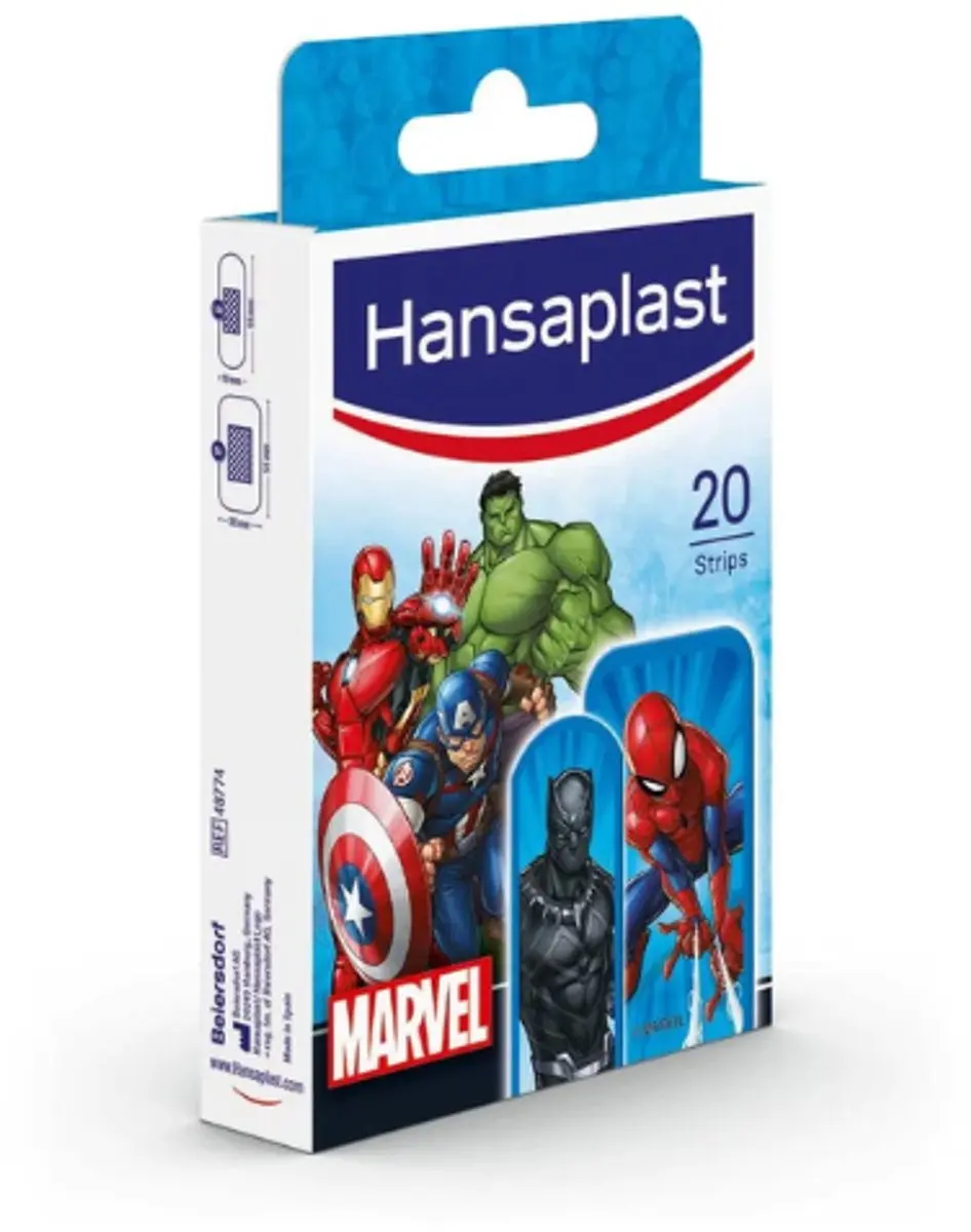 Hansaplast Kids Marvel Pleisters - 20 Stuks - Meerkleurig