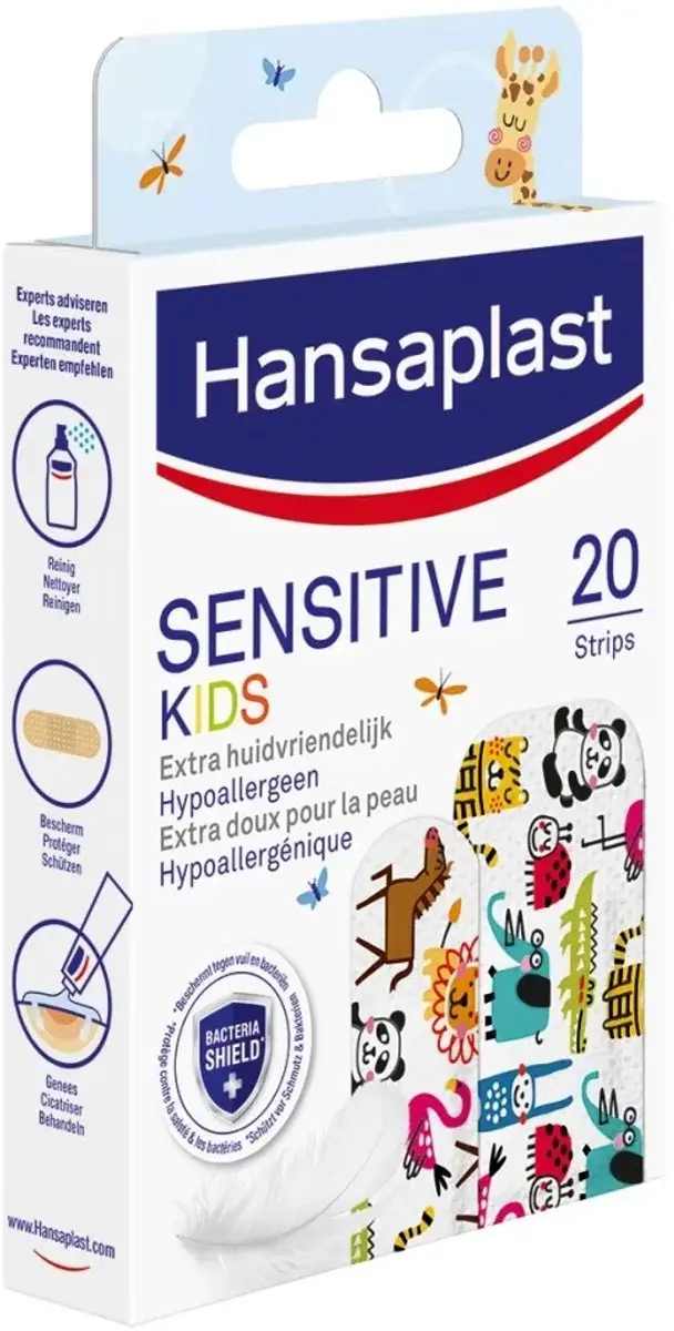 Hansaplast Kids Sensitive Dieren Pleisters - 20 Stuks