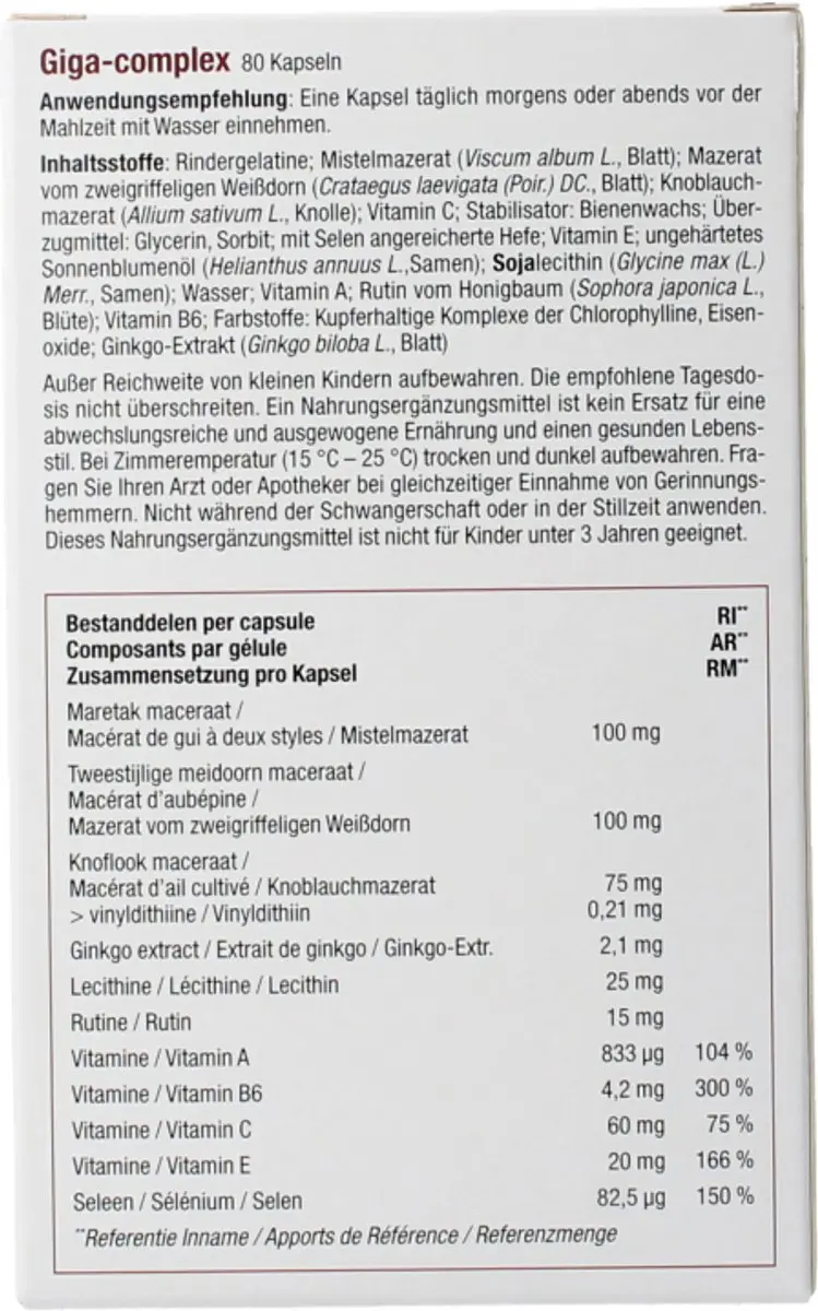 Bional Fytostar Giga Knoflook 80 Capsules