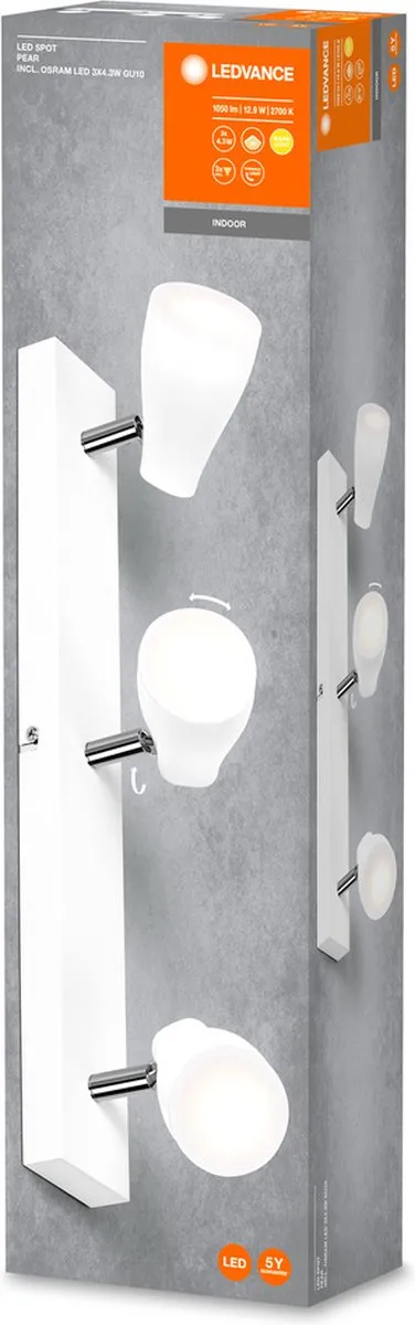 LEDVANCE LED Spot PEAR 12.9W 630lm - Warm wit