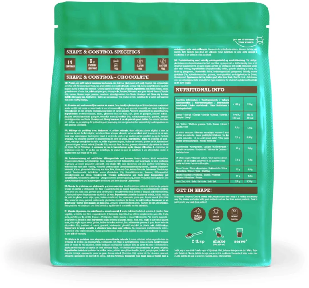 Purasana Shape & Control Vegan Protein Chocolade