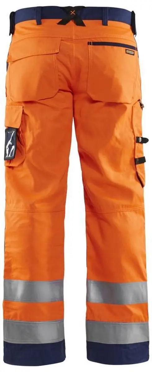 Blåkläder Werkbroek 1566-1811 High Vis - 62 - Oranje/Marineblauw