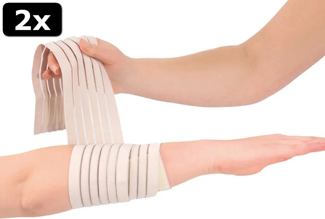 Vitility VIT-70610040 Elleboog Bandage Wrap - 2 Stuks - Wit