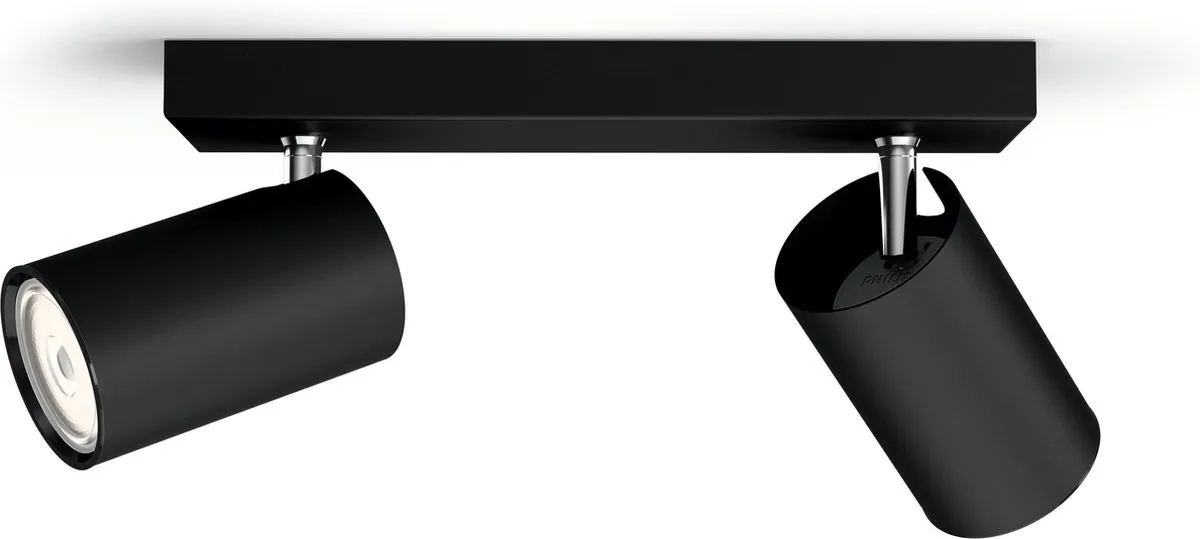 Philips Hue Kosipo Opbouwspot Zwart - 2x GU10 Warmwit