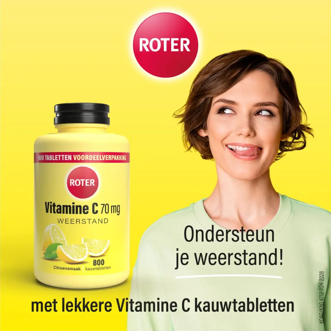 Roter Vitamine C 70mg Kauwtabletten - 800 Stuks - Citroensmaak