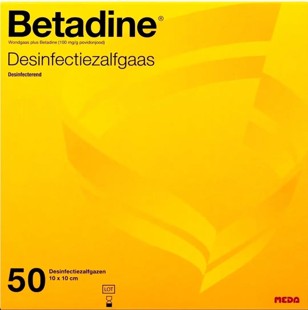 Betadine Zalfgaas 50 Stuks - 10x10cm