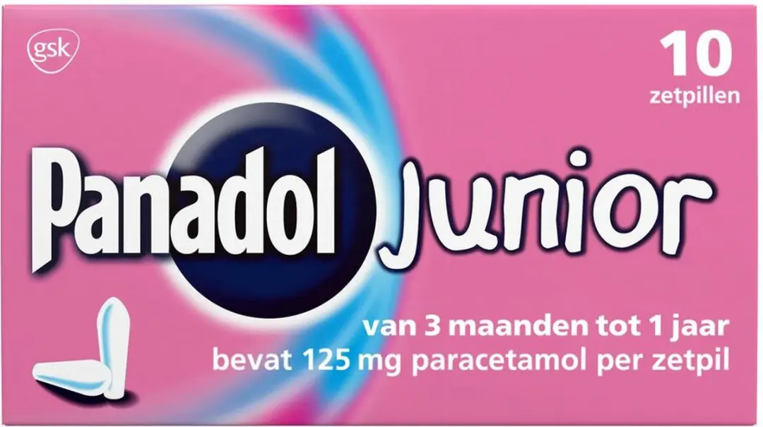 Panadol Junior Paracetamol 125mg Zetpillen - 20 Stuks