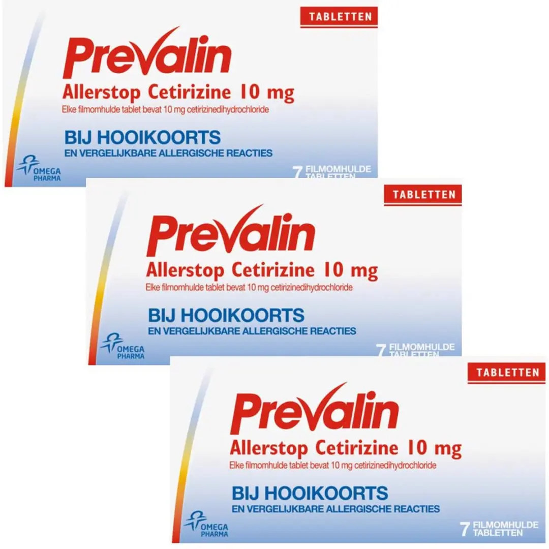 Prevalin Allerstop Cetirizine 10mg Allergietabletten - 21 Stuks