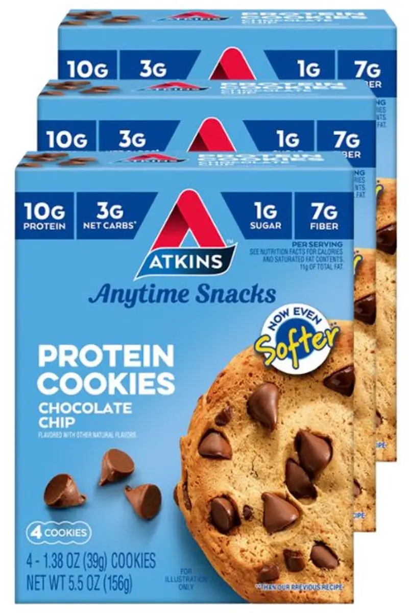 Atkins Protein Cookies Chocolade Chip - 3x156g