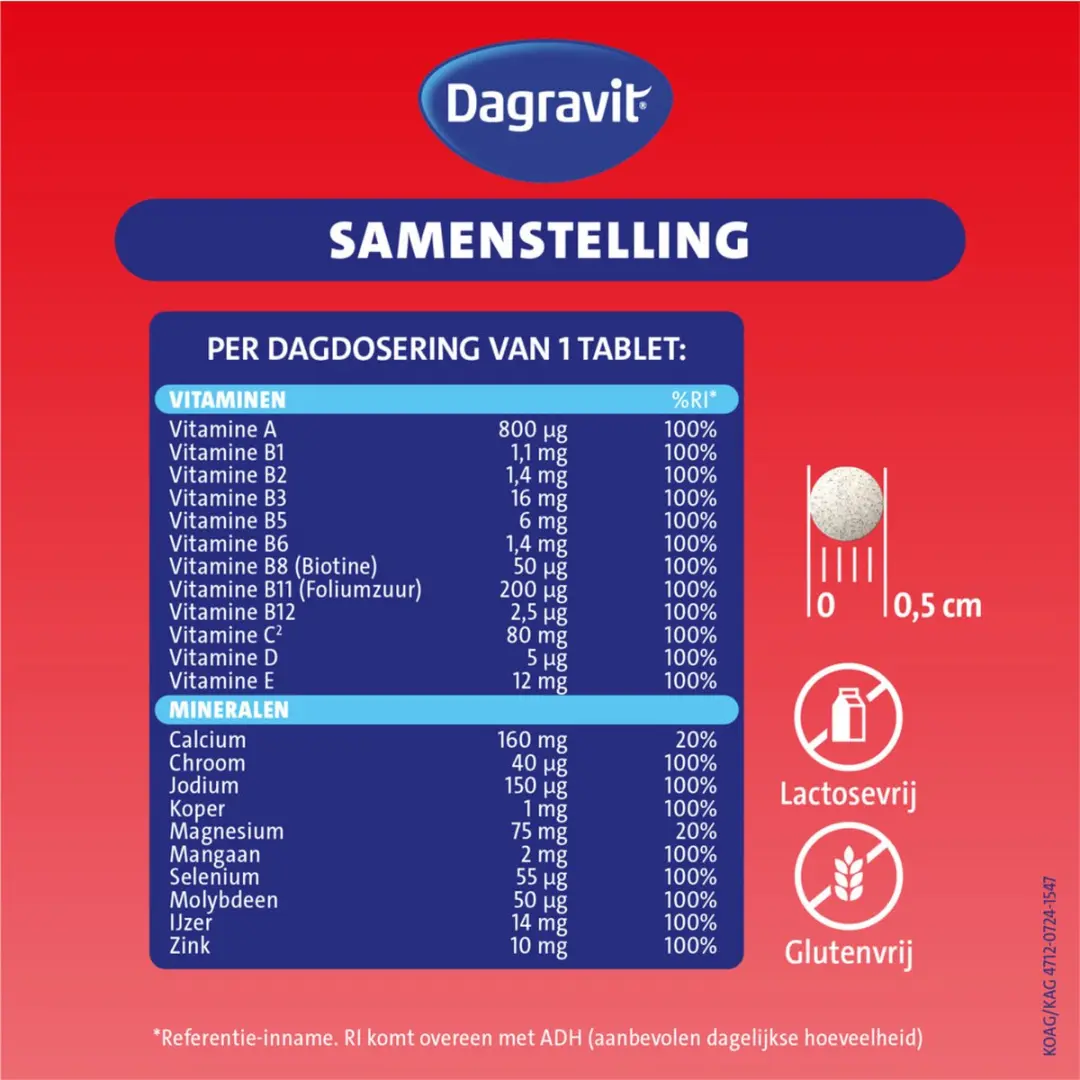 Dagravit Multi Elke Dag 120 tabletten - 2x60