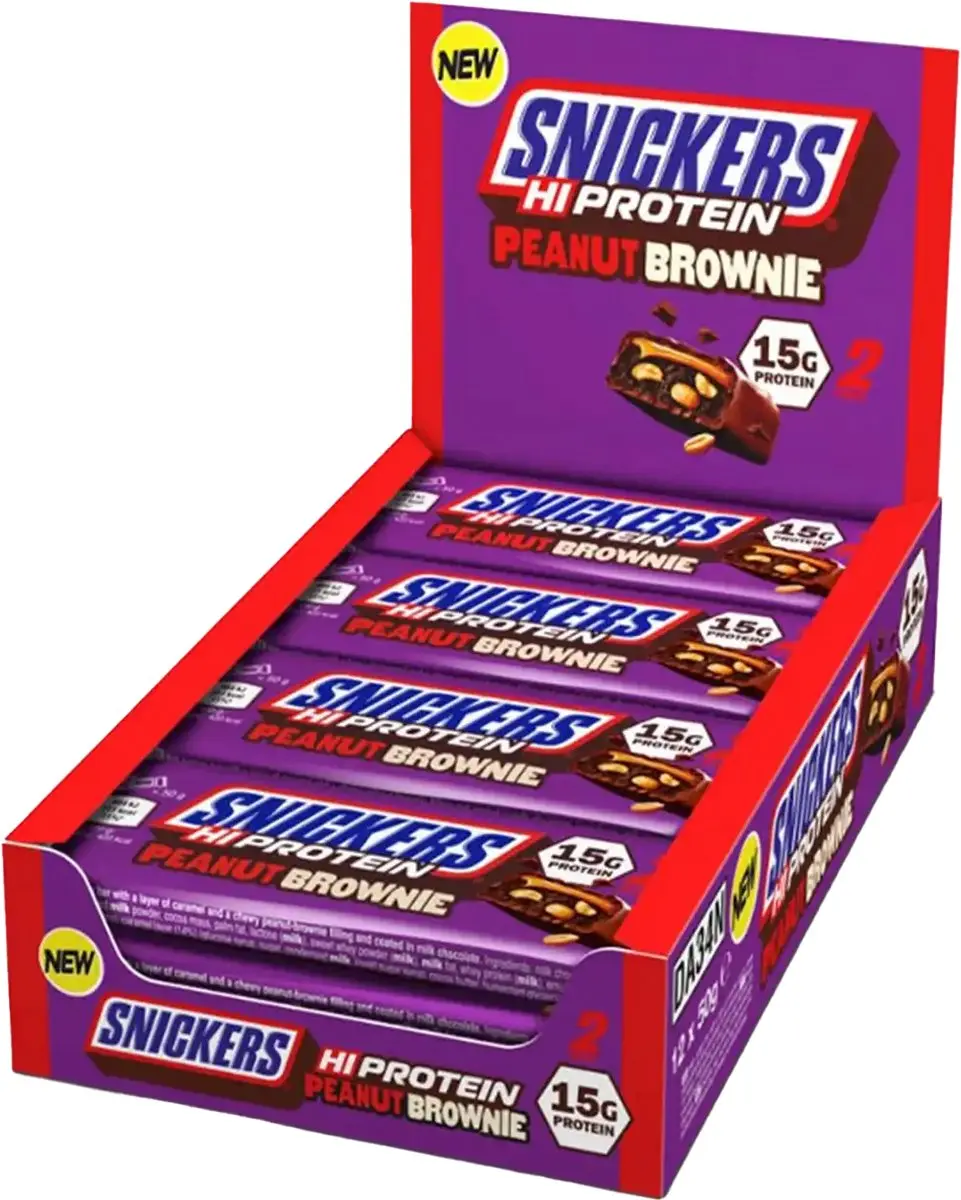 Snickers High Protein Peanut Brownie Repen - 12x50g