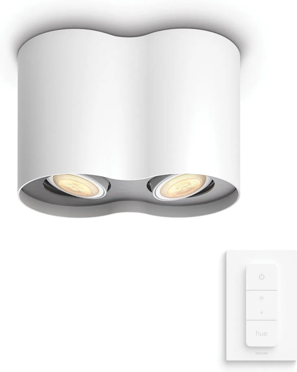 Philips Hue Pillar Opbouwspot 2x GU10 - Wit - 6500K