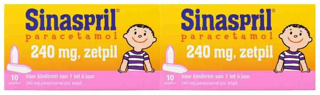 Sinaspril Paracetamol 240mg Zetpil - 20 Stuks