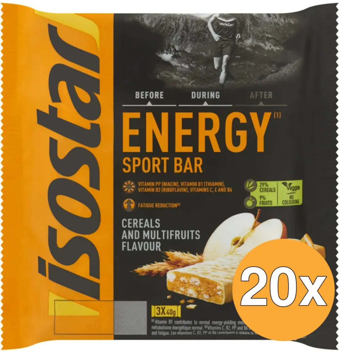 Isostar Energy Sport Bars Multivruchten - 20 Stuks (3x40g)