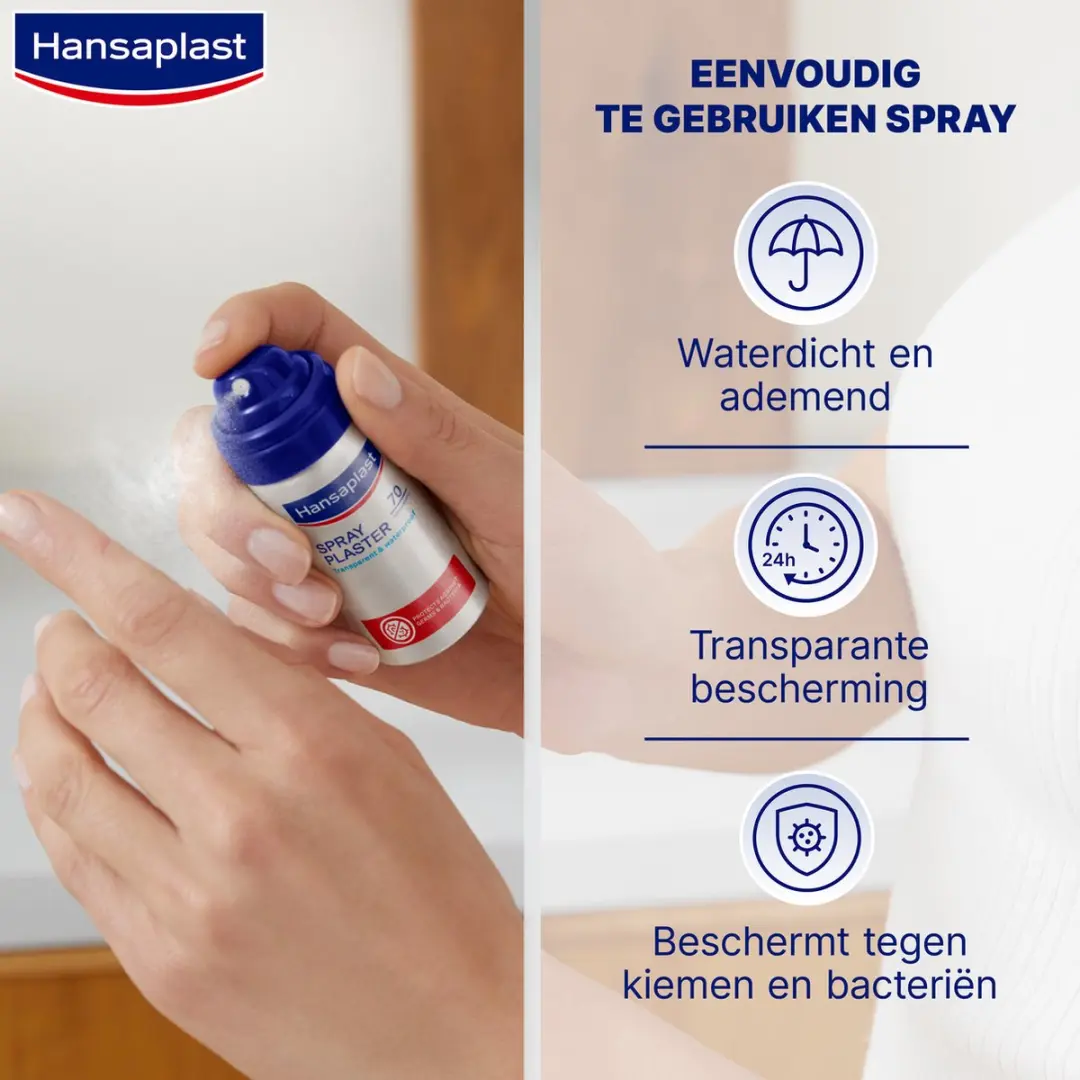 Hansaplast Pleister Spray Waterproof 32,5ml - Aluminium