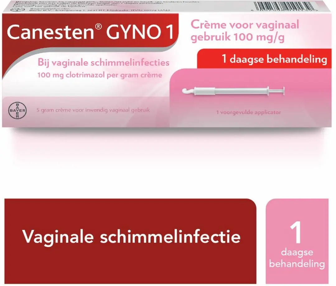 Canesten Gyno Crème 5g - 1-daagse Behandeling