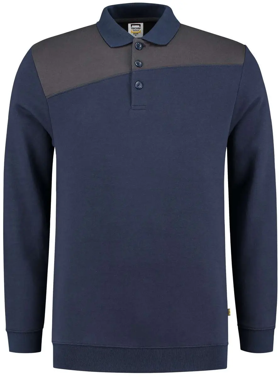 Tricorp 302004 Polo Sweater - Bicolor Zwart/Oranje M