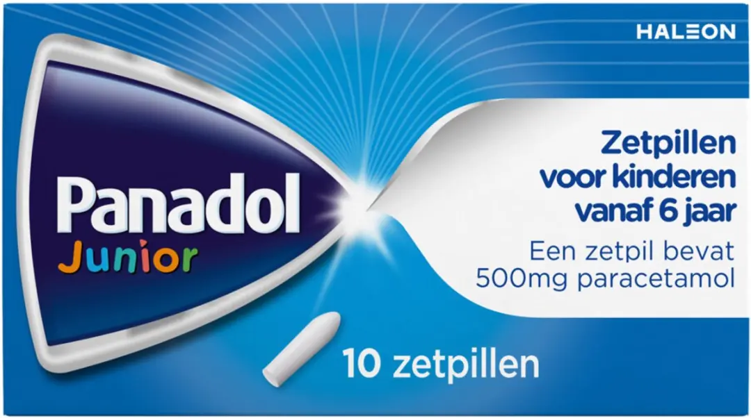 Panadol Junior Paracetamol 500mg Zetpillen - 10 Stuks