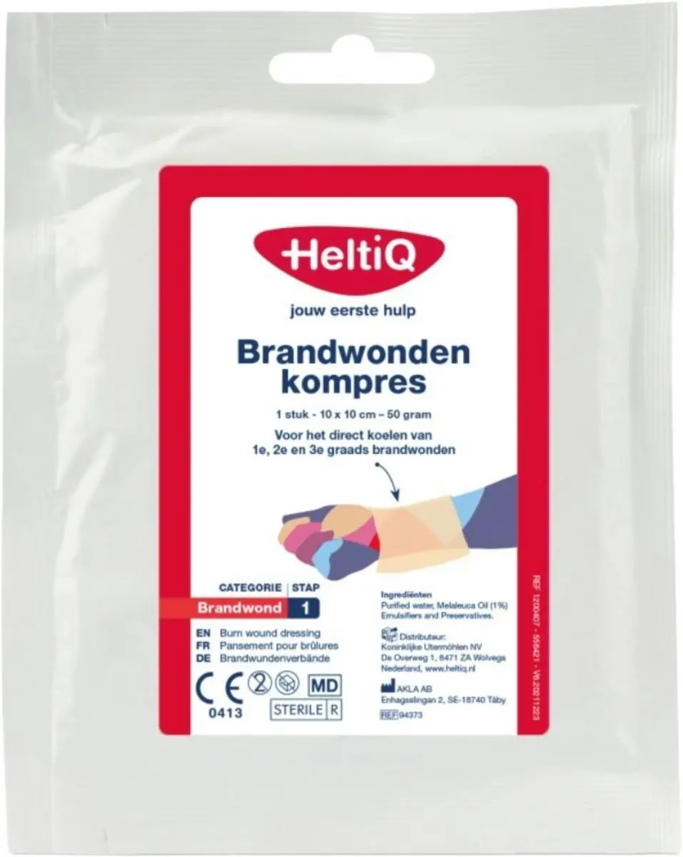 HeltiQ Brandwondenkompres 10x10cm
