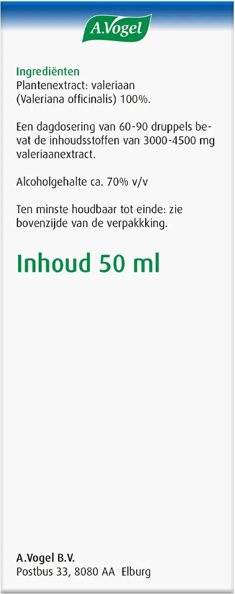 A.Vogel Rustgevende Valeriaan Druppels 50ml