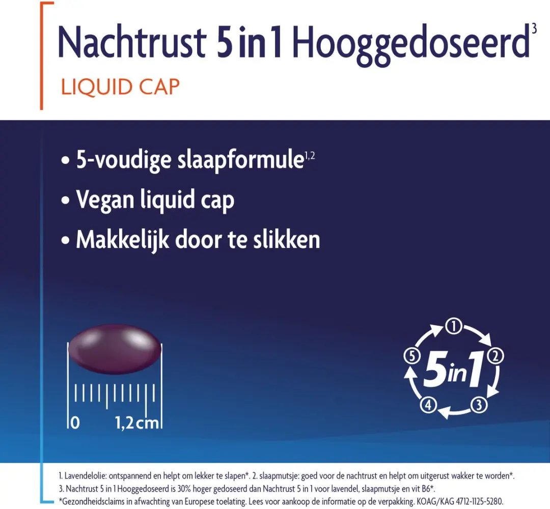 Shiepz Nachtrust 5 in 1 Hooggedoseerd - 30 Vegan Liquid Caps