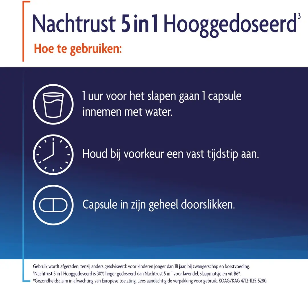 Shiepz Nachtrust 5 in 1 Hooggedoseerd - 30 Vegan Liquid Caps