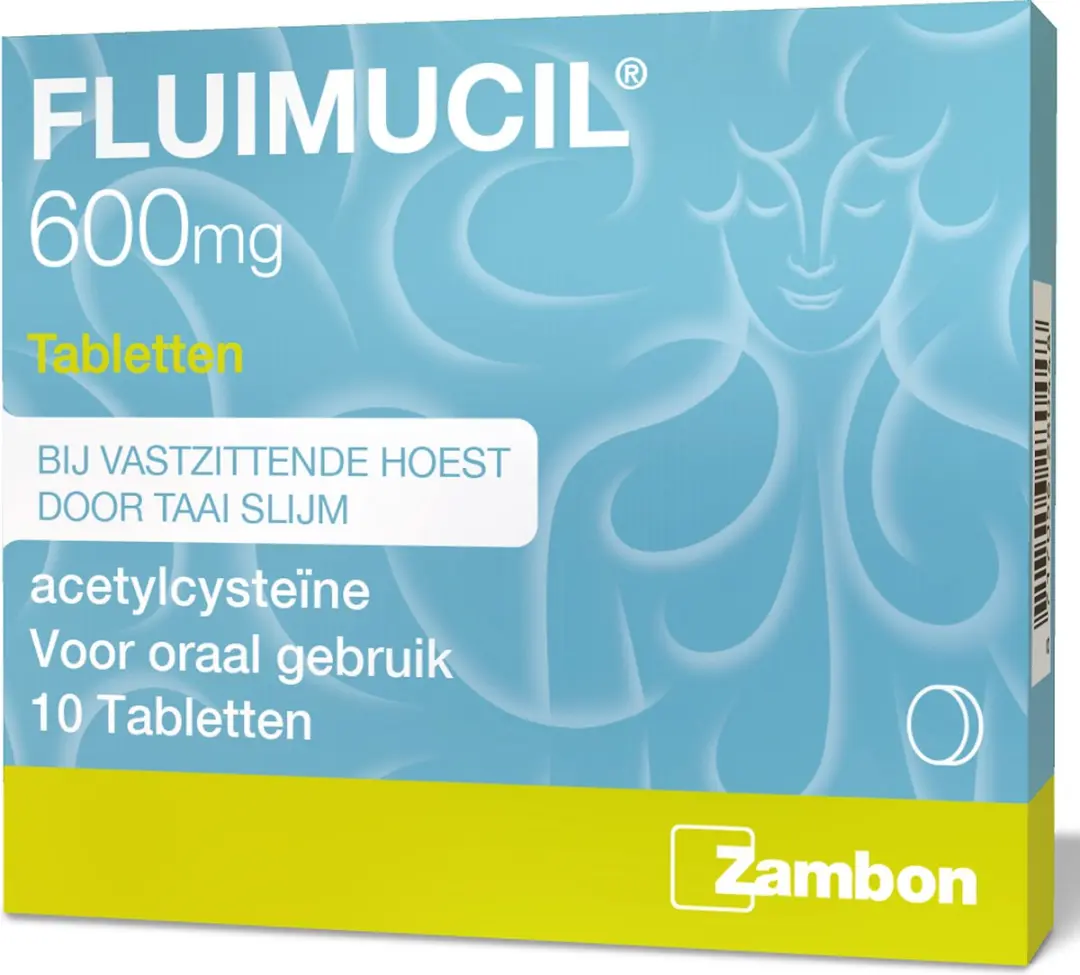 Fluimucil 600mg Tabletten - 10 Stuks
