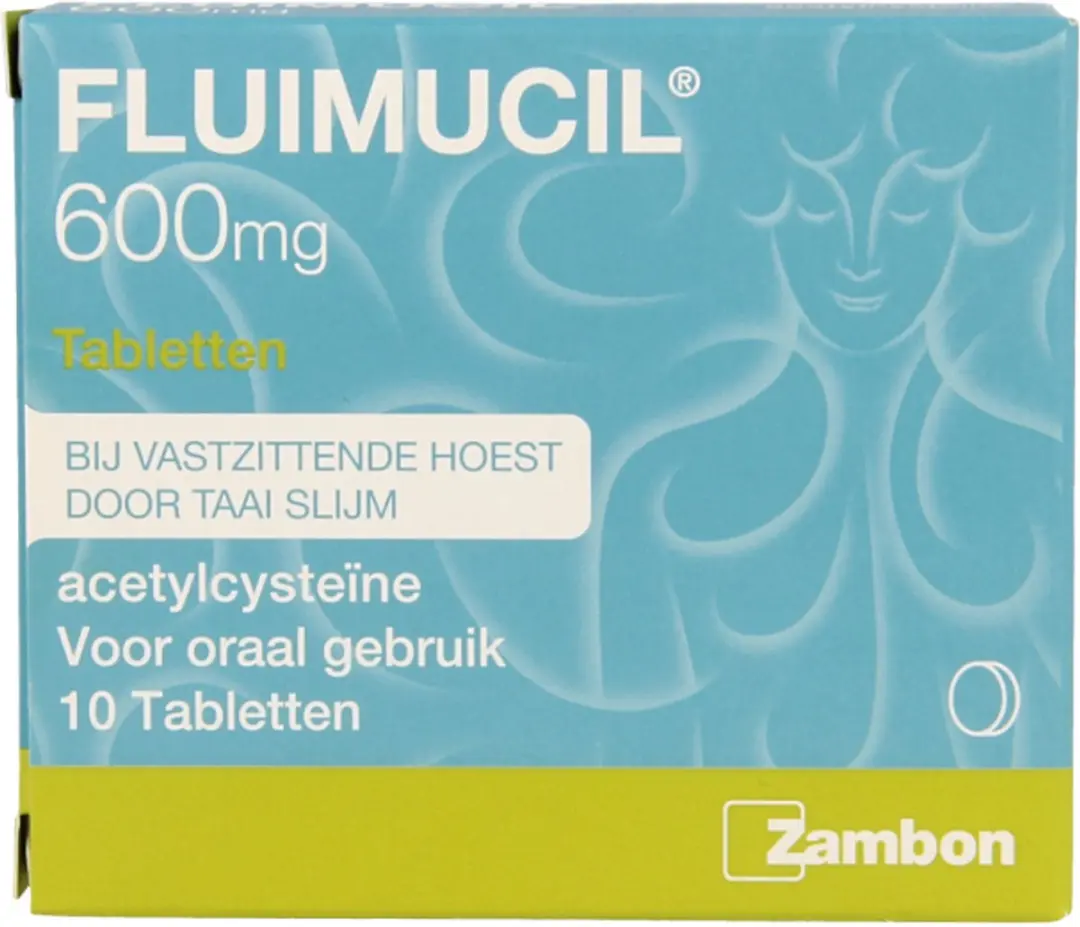 Fluimucil 600mg Tabletten - 10 Stuks