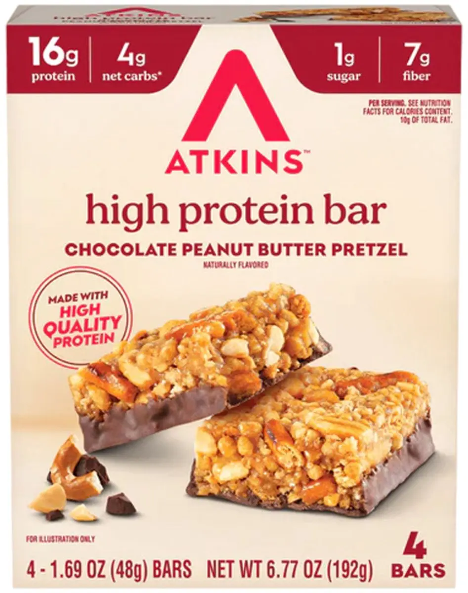 Atkins High Protein Bar Chocolade Pindakaas Pretzel