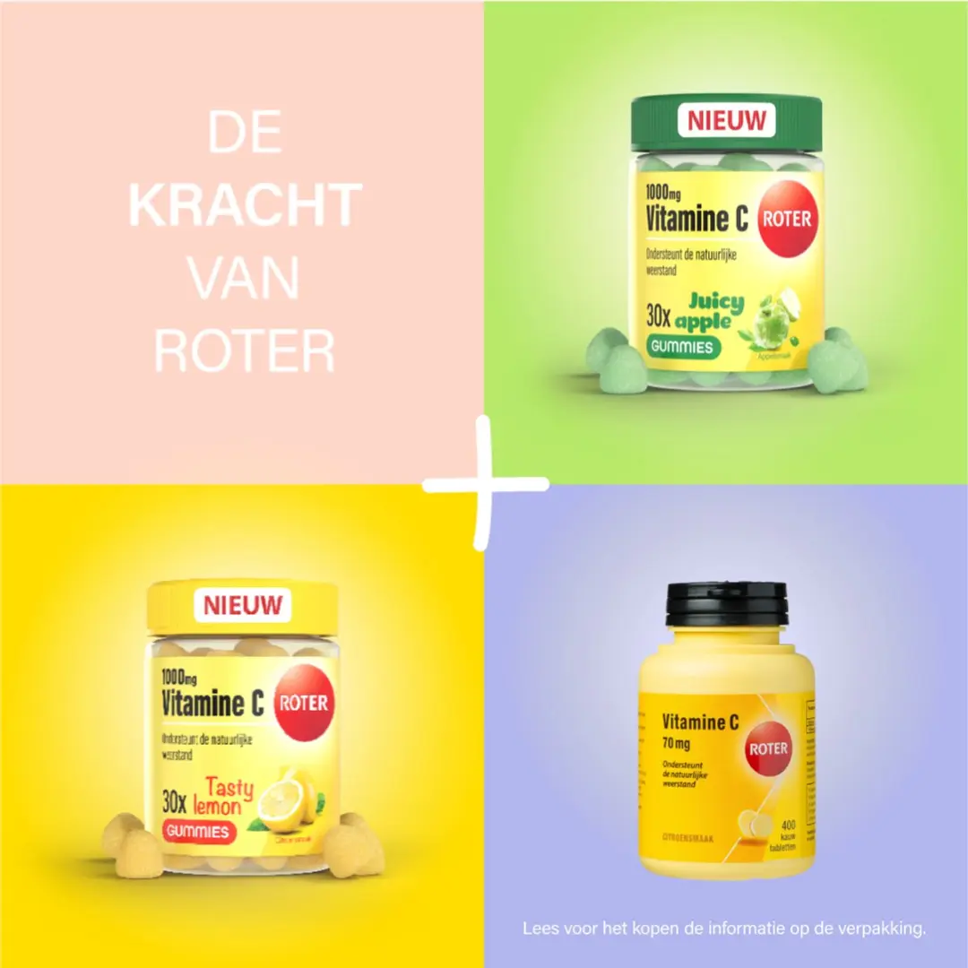 Roter Vitamine C Gummies 1000mg - 30 Stuks - Lemon