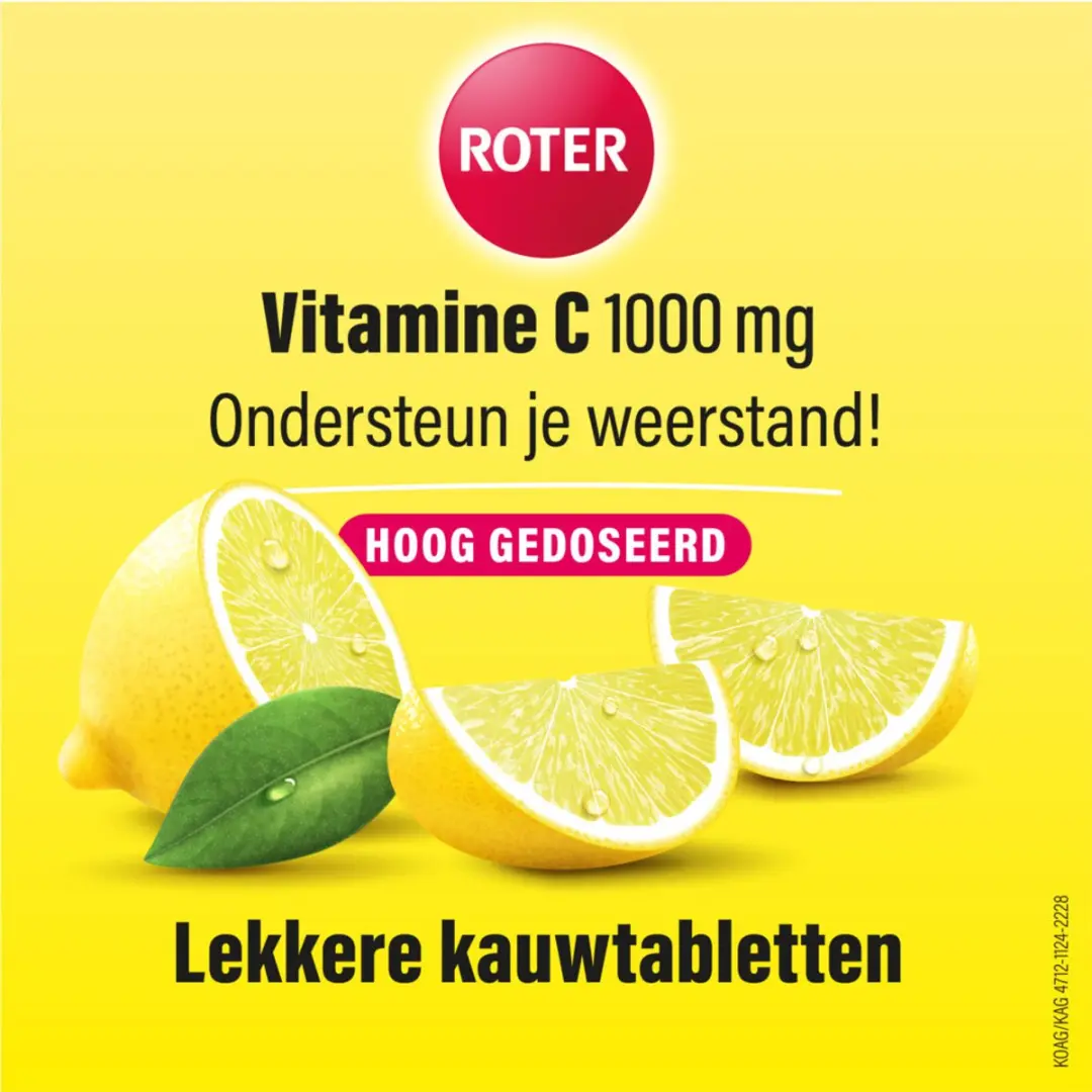 Roter Vitamine C 1000mg Kauwtabletten - 100g - 2x50 Stuks