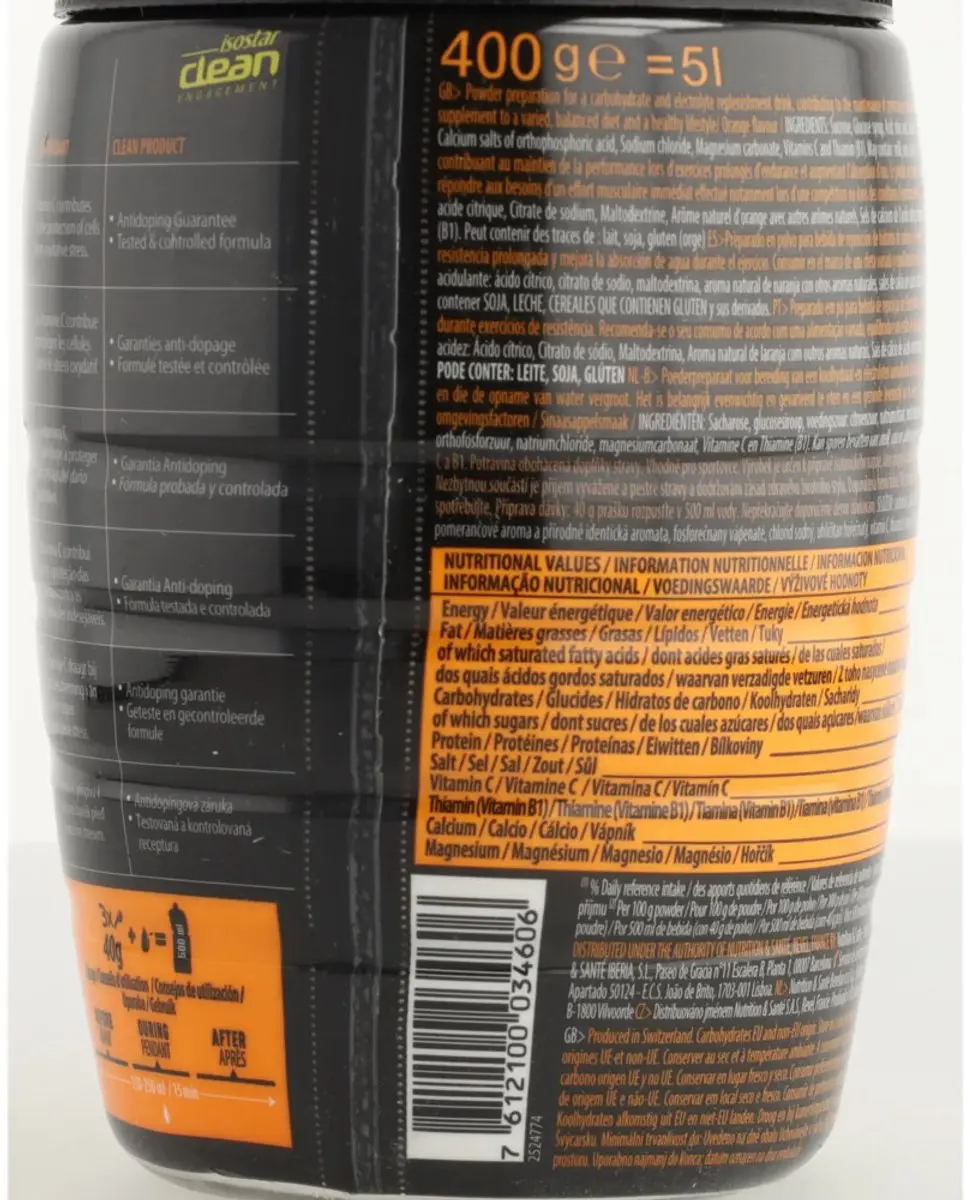 Isostar Hydrate & Perform Orange - 3x400g Voordeelverpakking