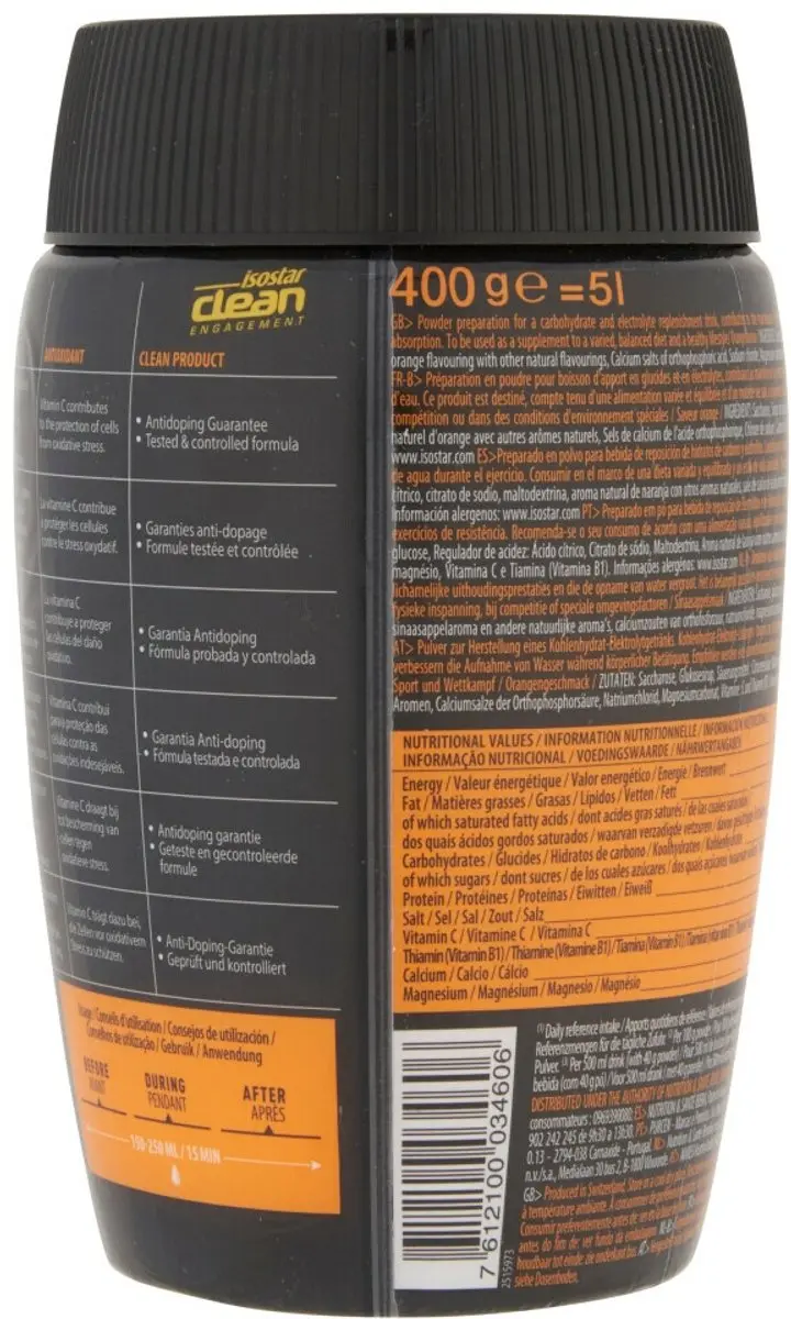 Isostar Hydrate & Perform Orange - 3x400g Voordeelverpakking