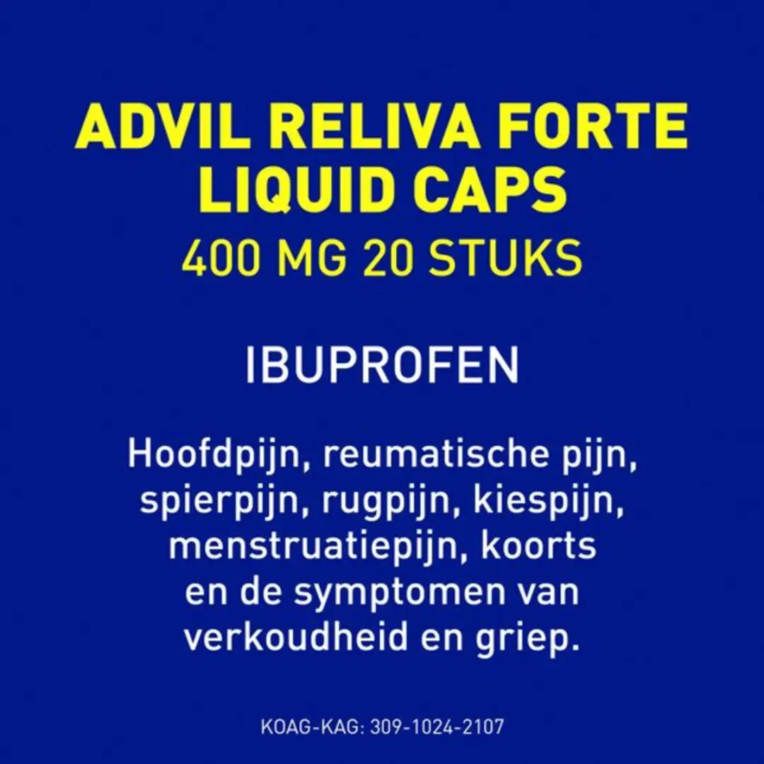Advil Reliva Forte Liquid Caps 400mg - 40 Stuks