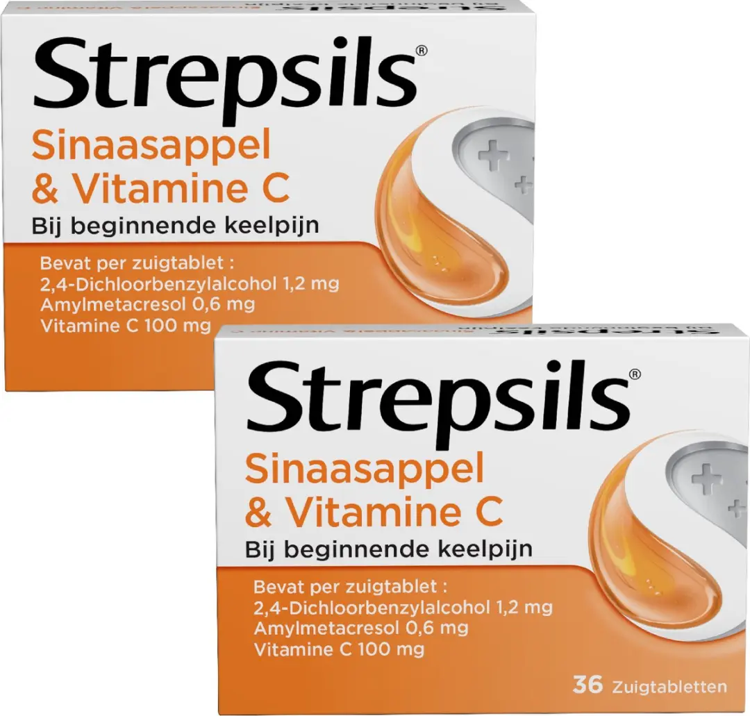 Strepsils Sinaasappel & Vitamine C Zuigtabletten