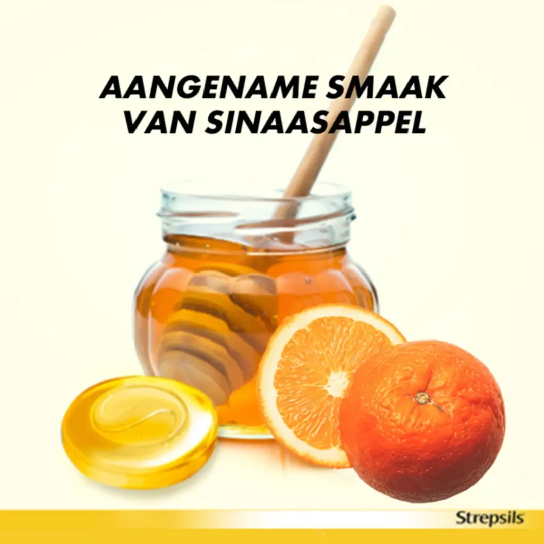 Strepsils Sinaasappel & Vitamine C Zuigtabletten - 72 Stuks